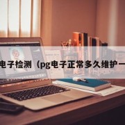 pg电子检测（pg电子正常多久维护一次）